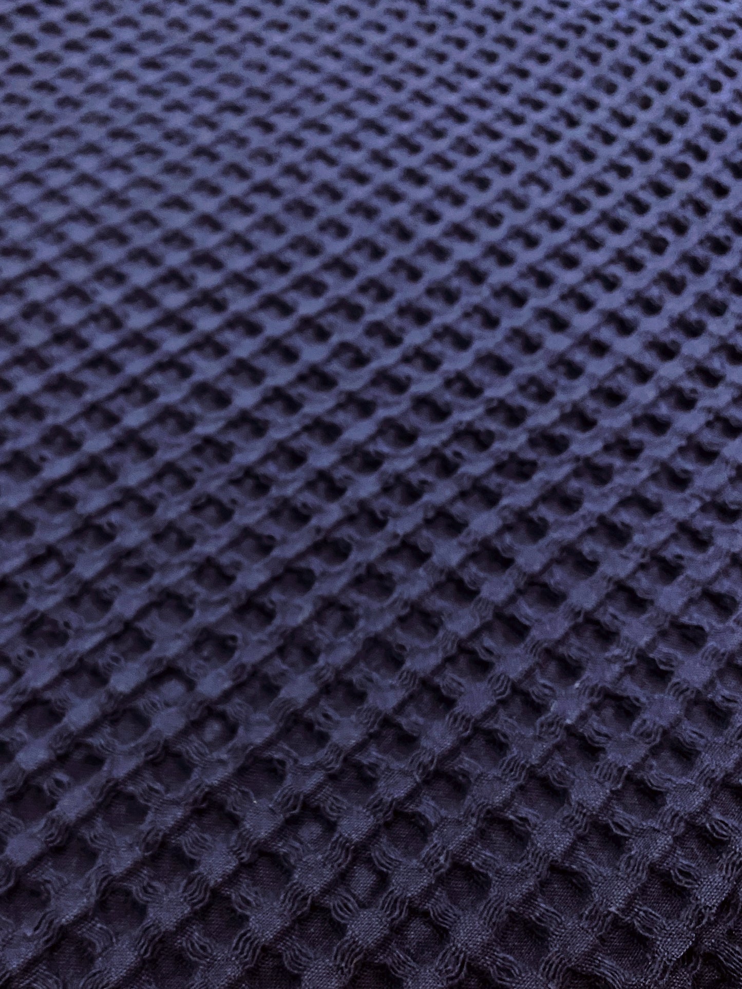 Iso vohvelikangas, tumman sininen, puuvilla