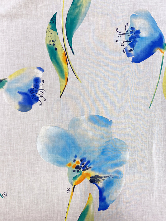 Aquarel Flowers, puuvillabatisti