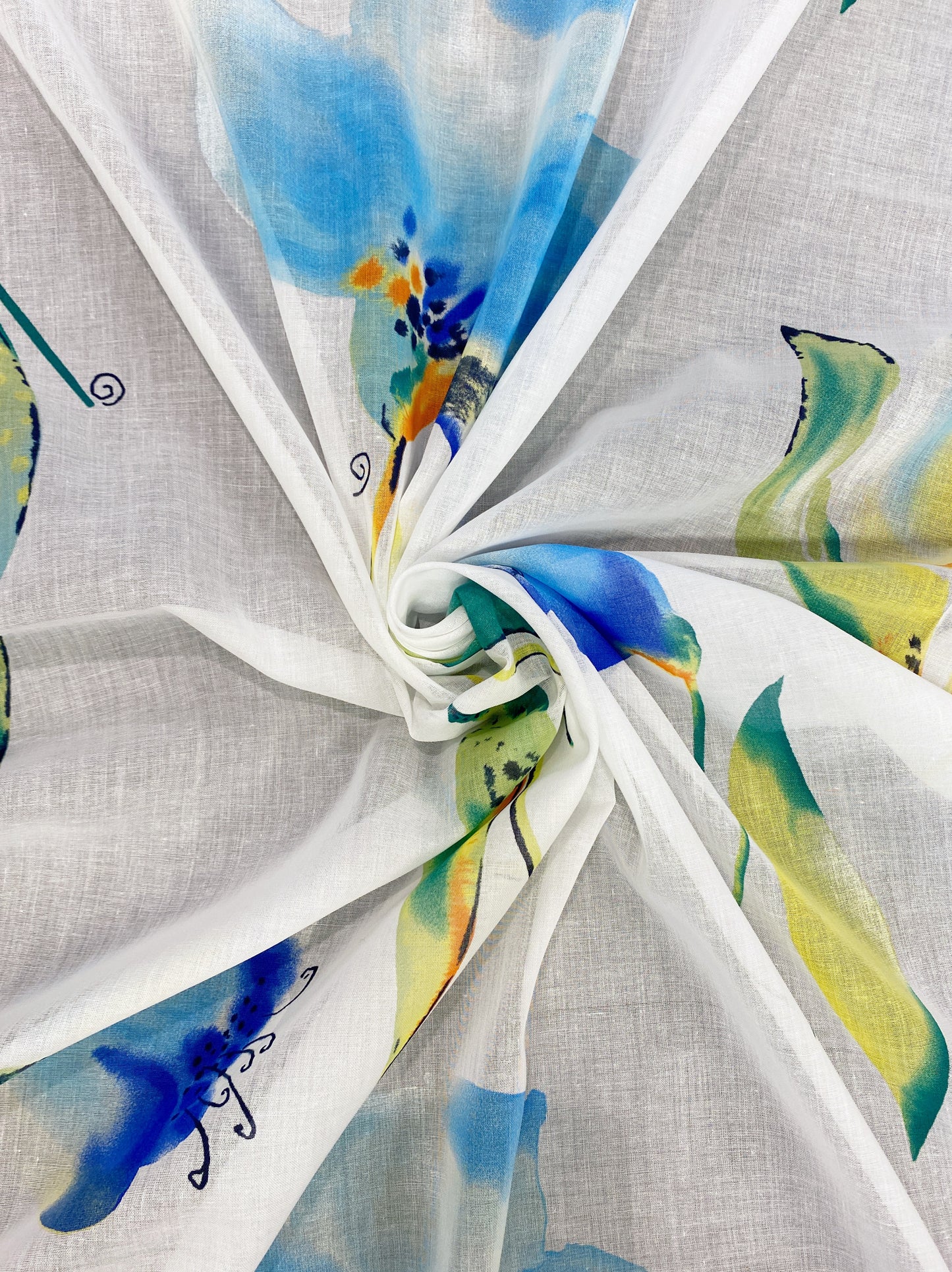 Aquarel Flowers, puuvillabatisti