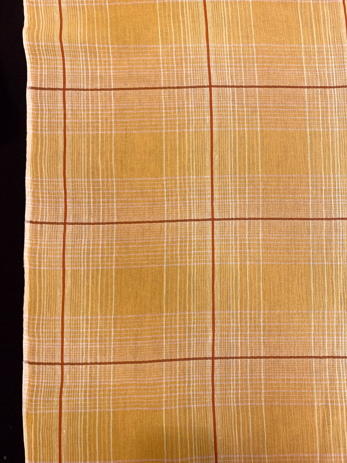 Intian puuvilla, ruutu, hiekankeltainen