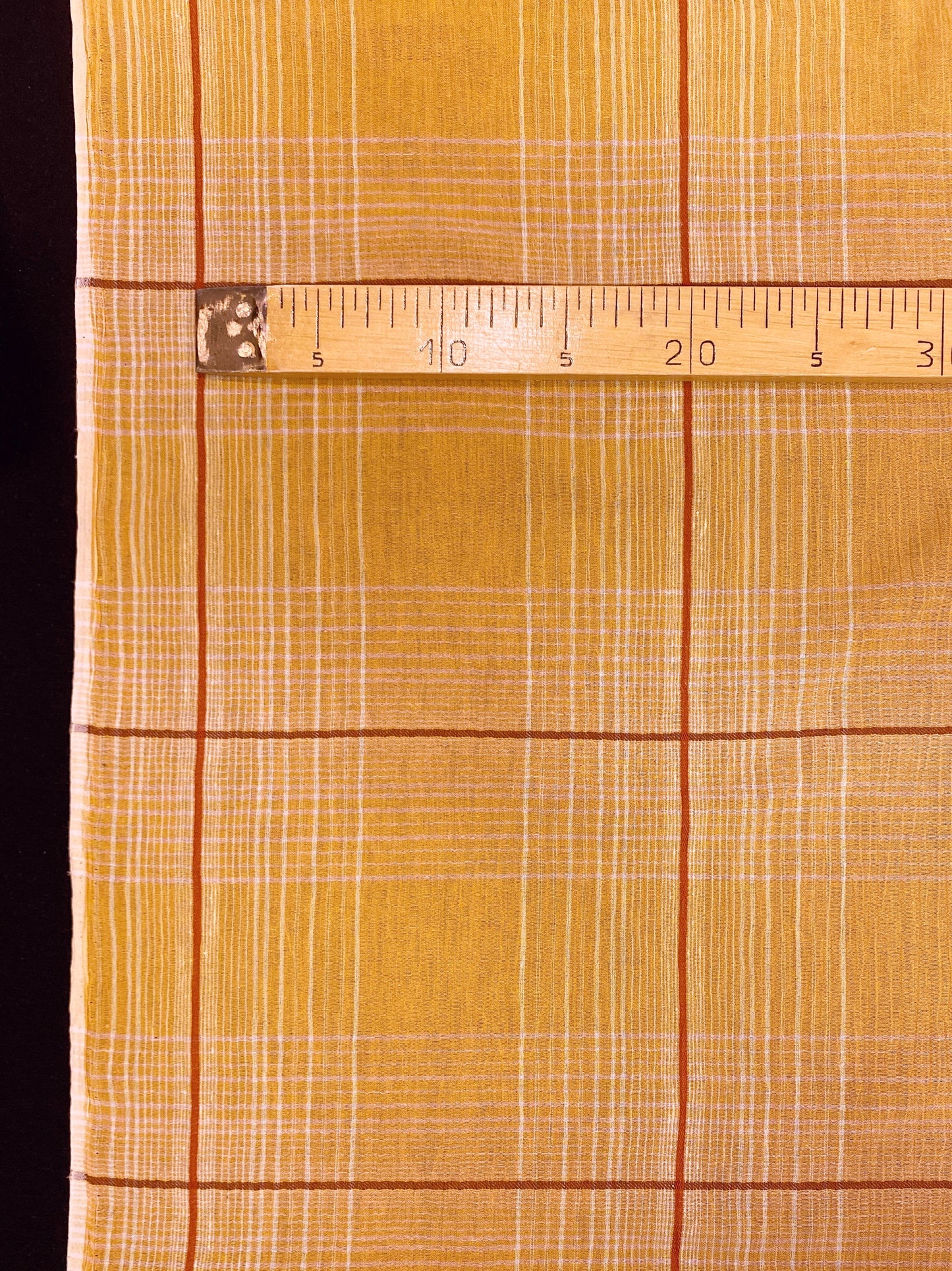 Intian puuvilla, ruutu, hiekankeltainen