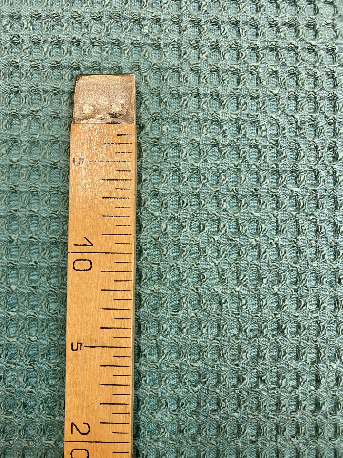 Iso vohvelikangas, vaaleanvihreä, puuvilla