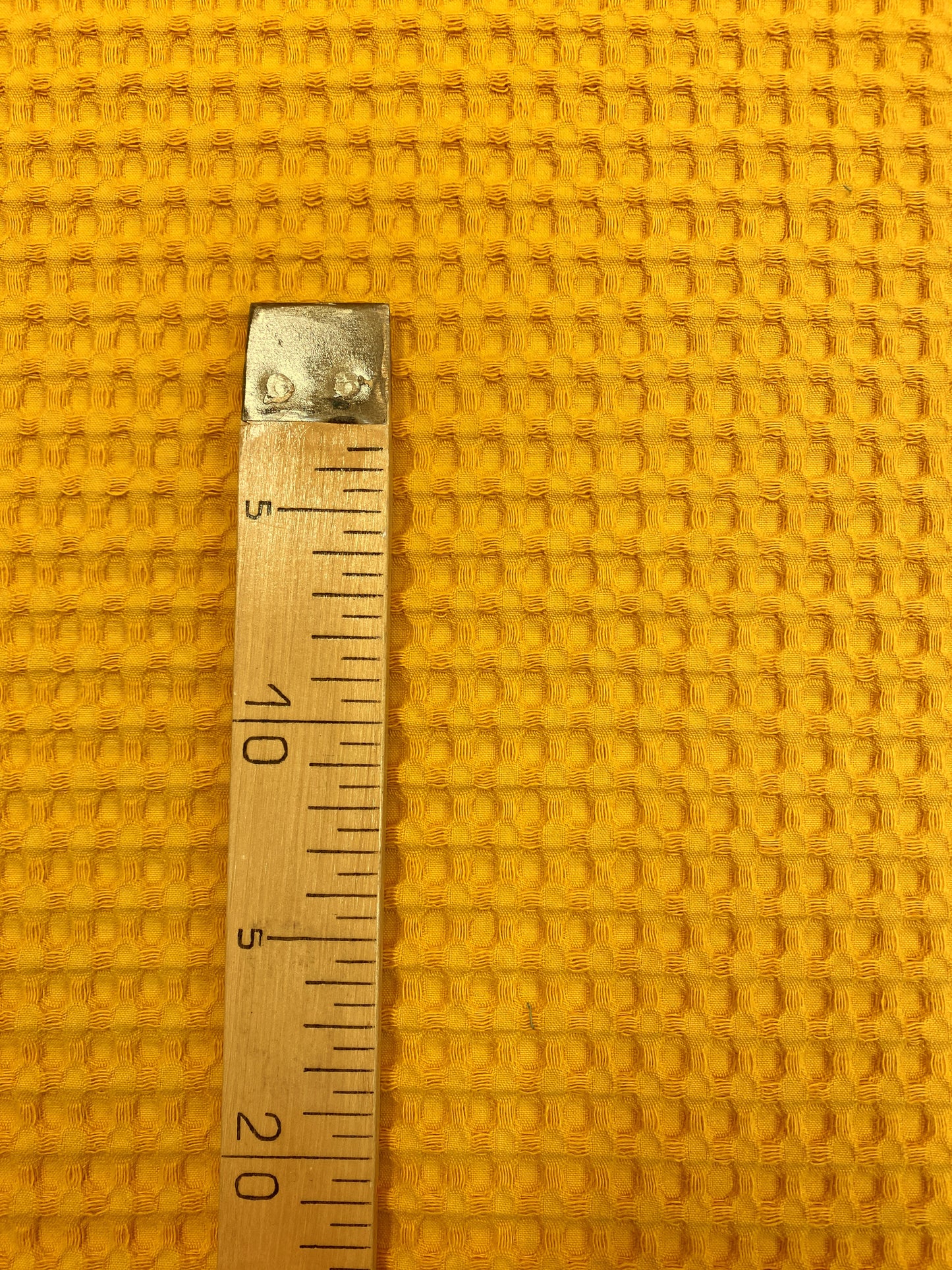 Iso vohvelikangas, okra, puuvilla