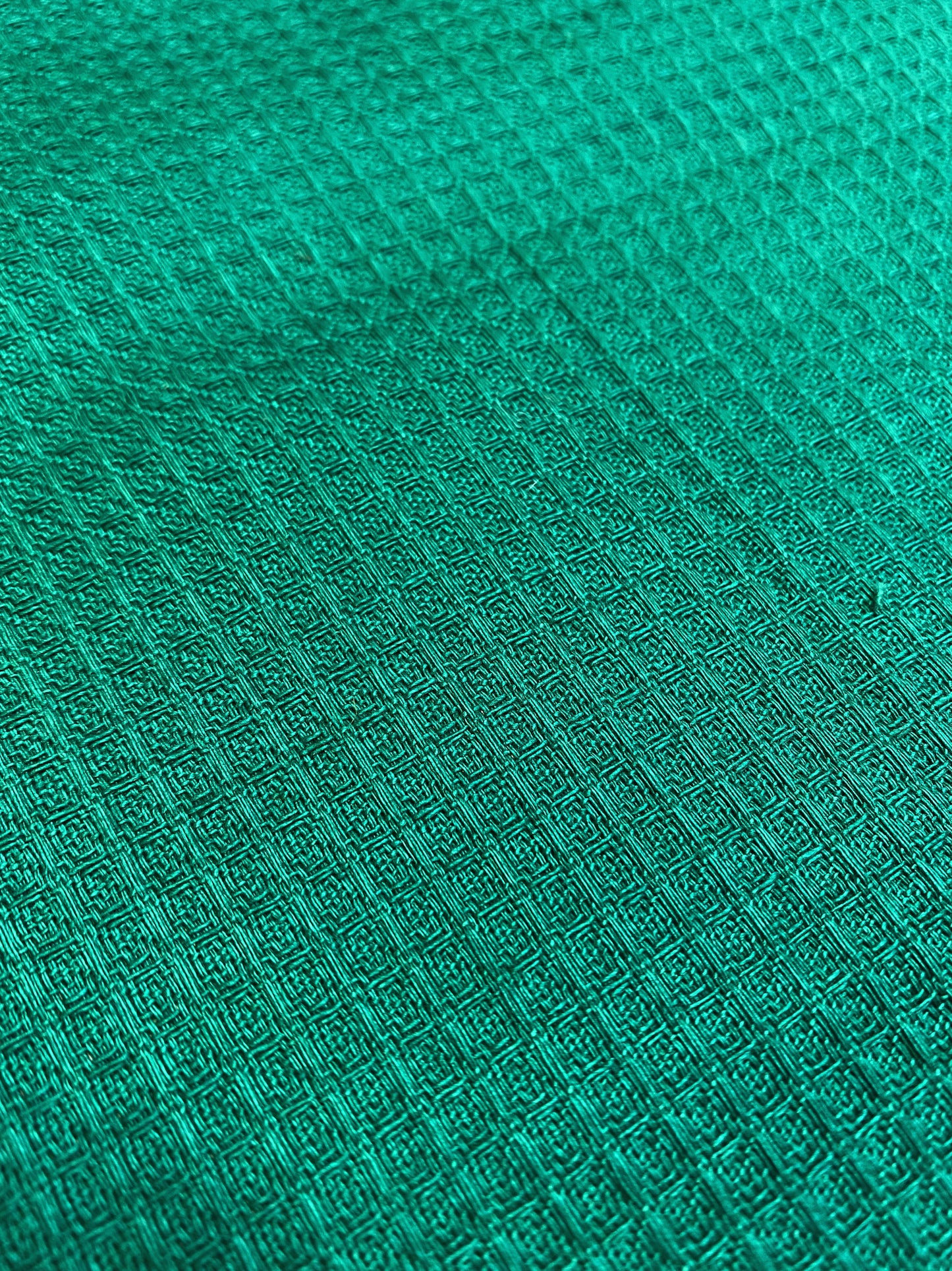 Perinteinen vohvelikangas, vihreä, puuvilla