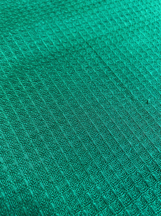 Perinteinen vohvelikangas, vihreä, puuvilla