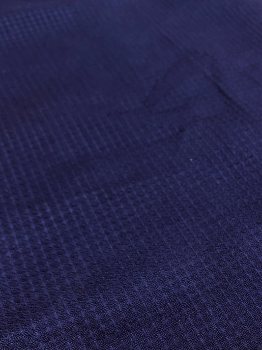 Perinteinen vohvelikangas, tummansininen, puuvilla