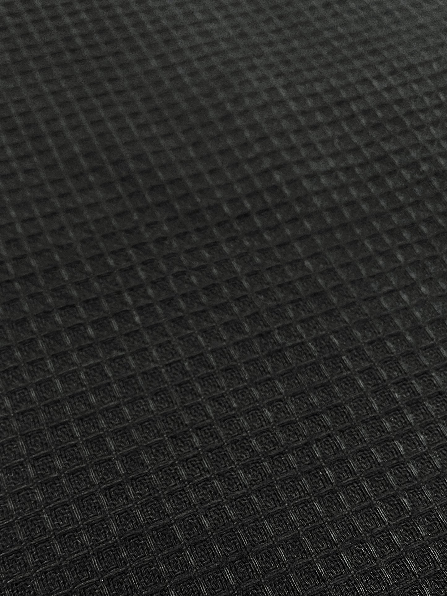 Perinteinen vohvelikangas, musta, puuvilla