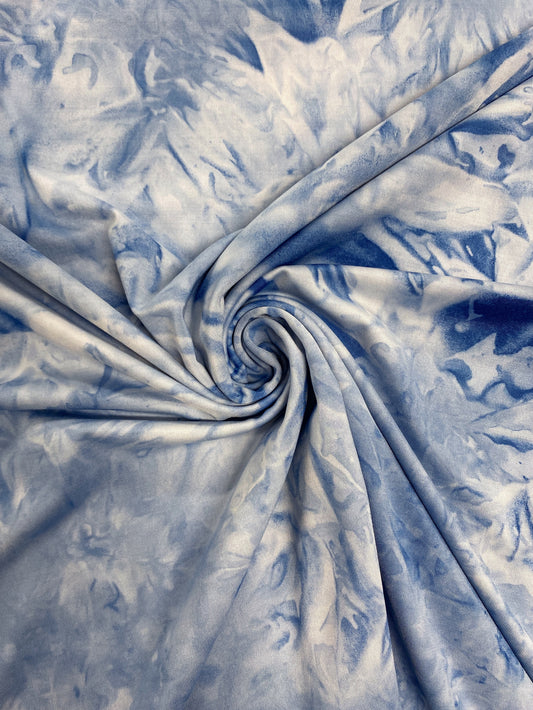 Lycra, sininen, solmuvärjätty