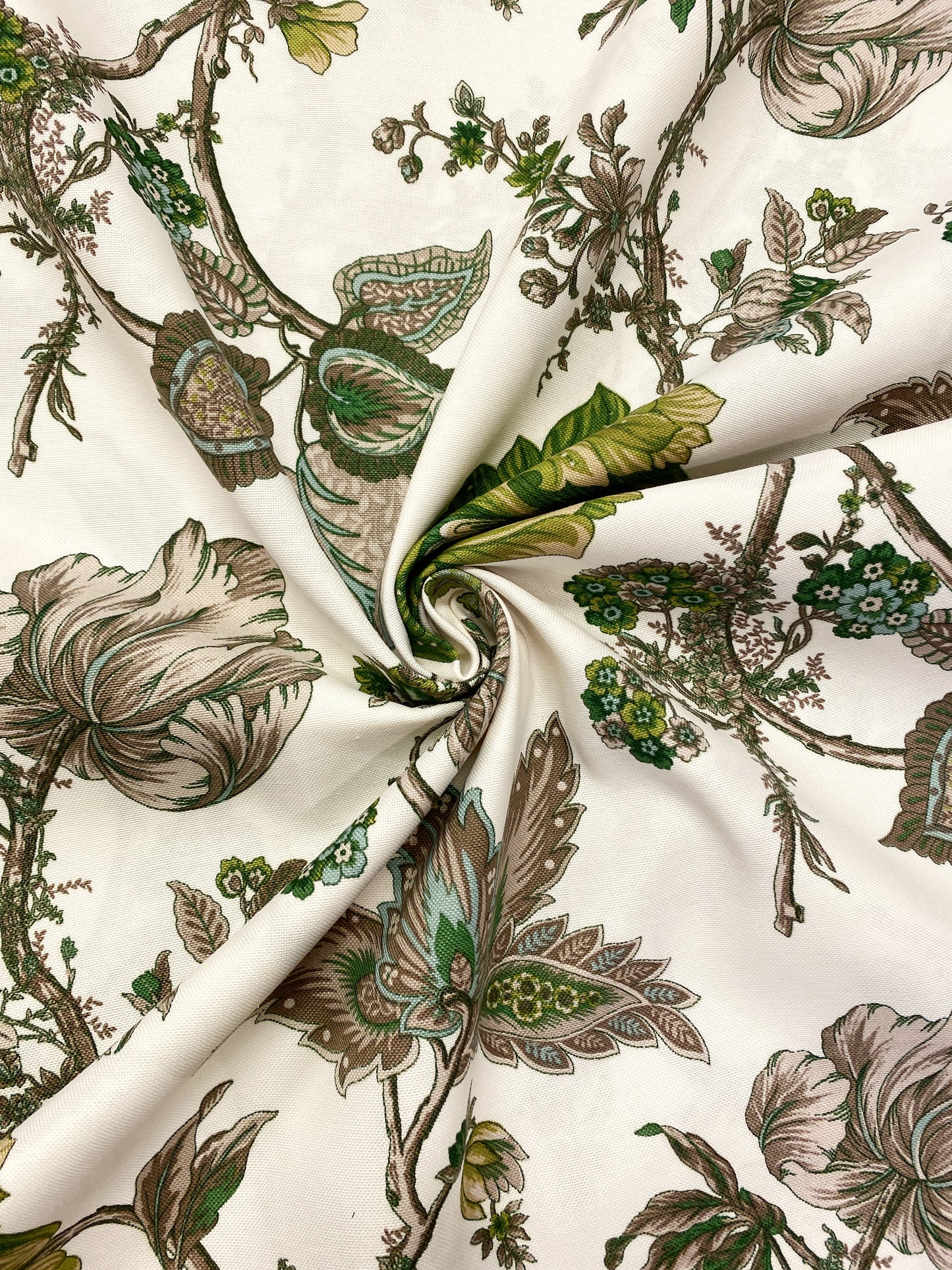 Art Nouveau, vihreä, puuvillasekoite