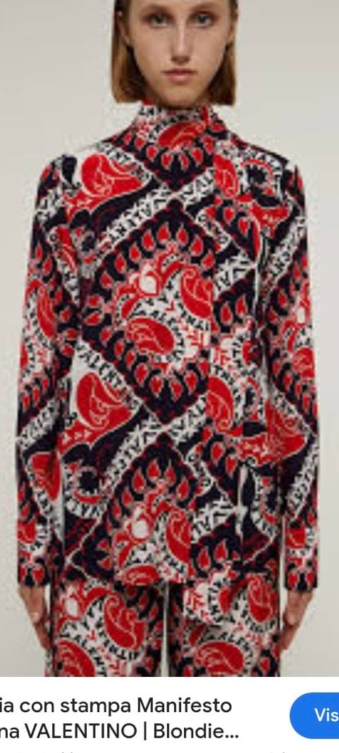 Valentino silkki Floral Red