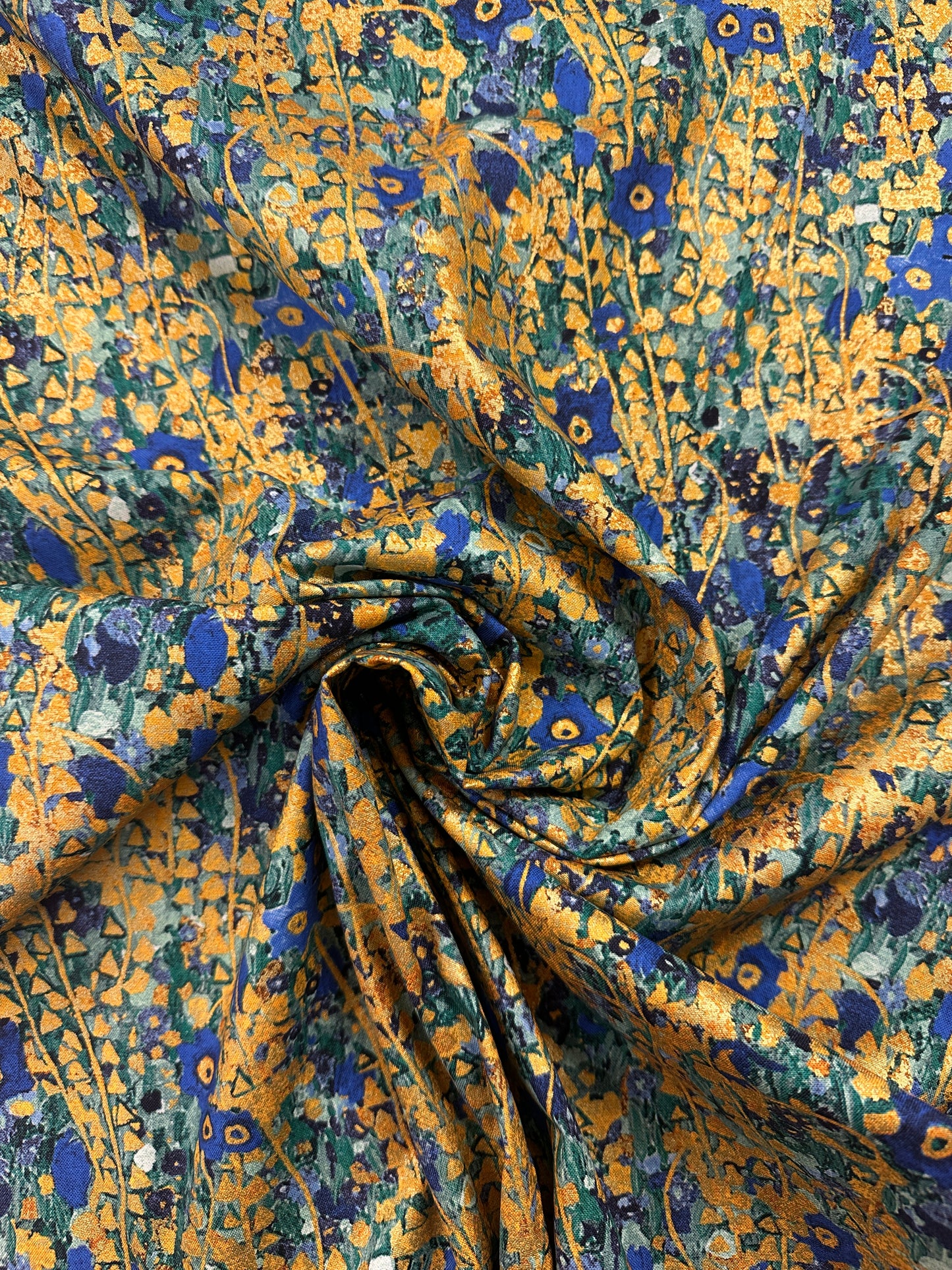 Klimt, Bleu Flowers.