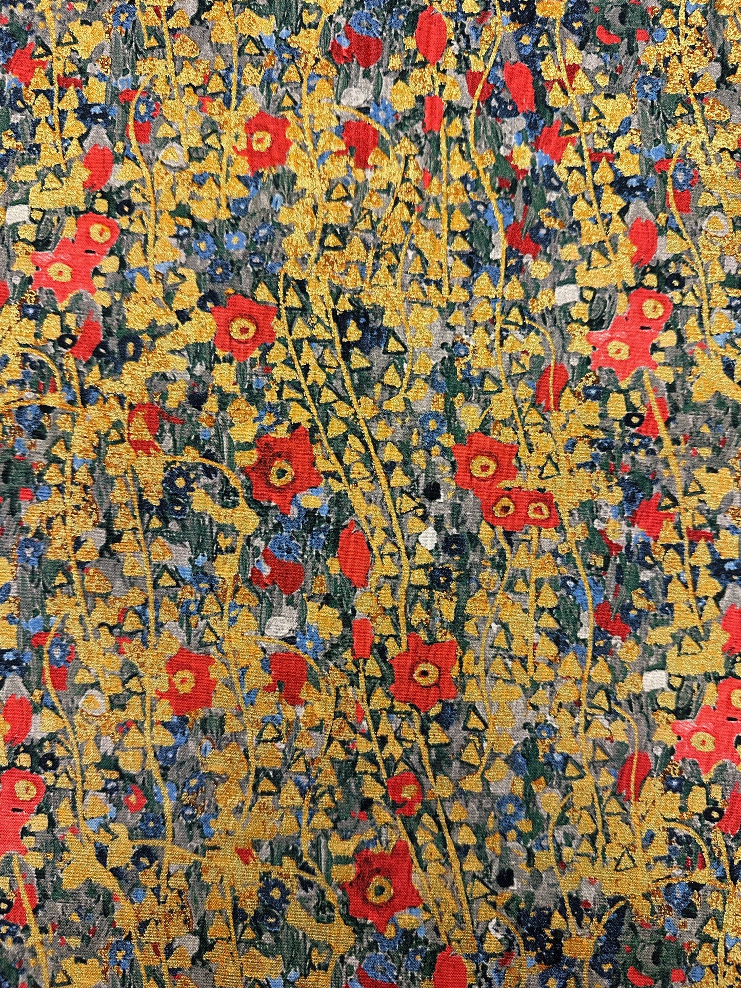 Klimt, Red Flowers.