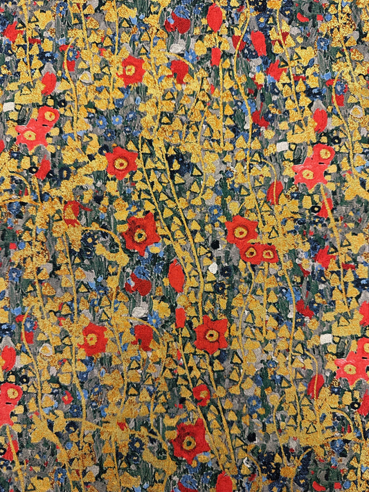 Klimt, Red Flowers.