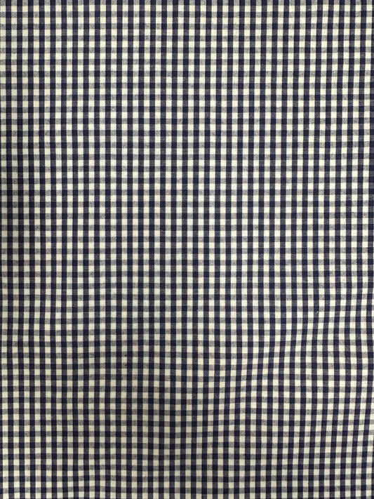 Ruutu S , tummansinivalkoinen, puuvilla