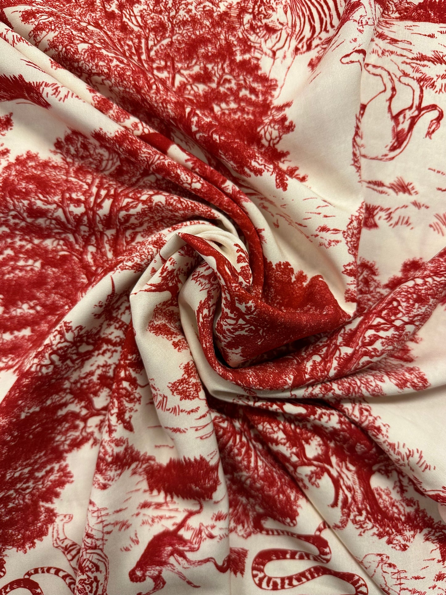Haute couture, Wild Toile, punainen, viskoosi.
