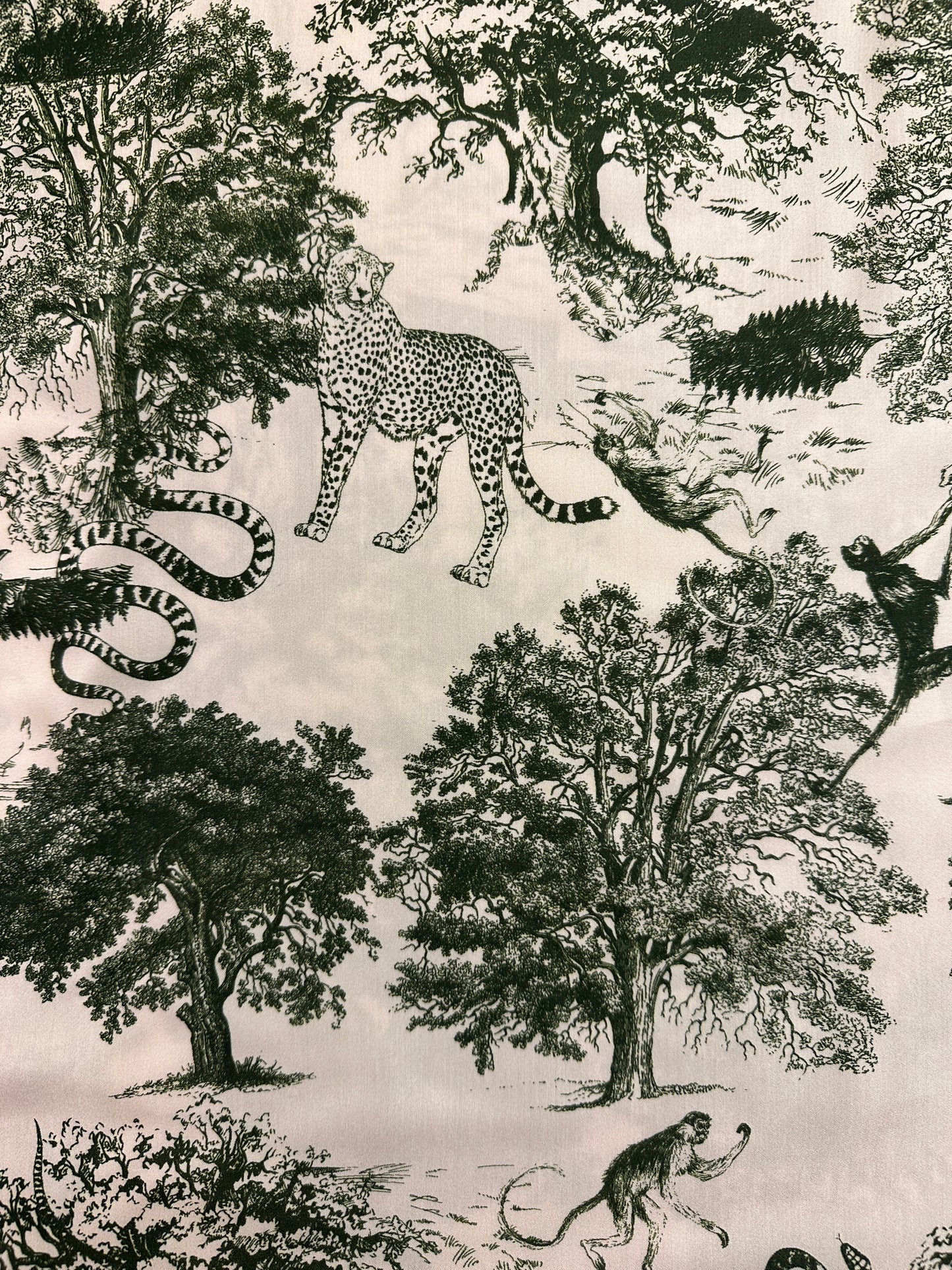 Haute Couture, Wild Toile, green, viskoosisatiini.