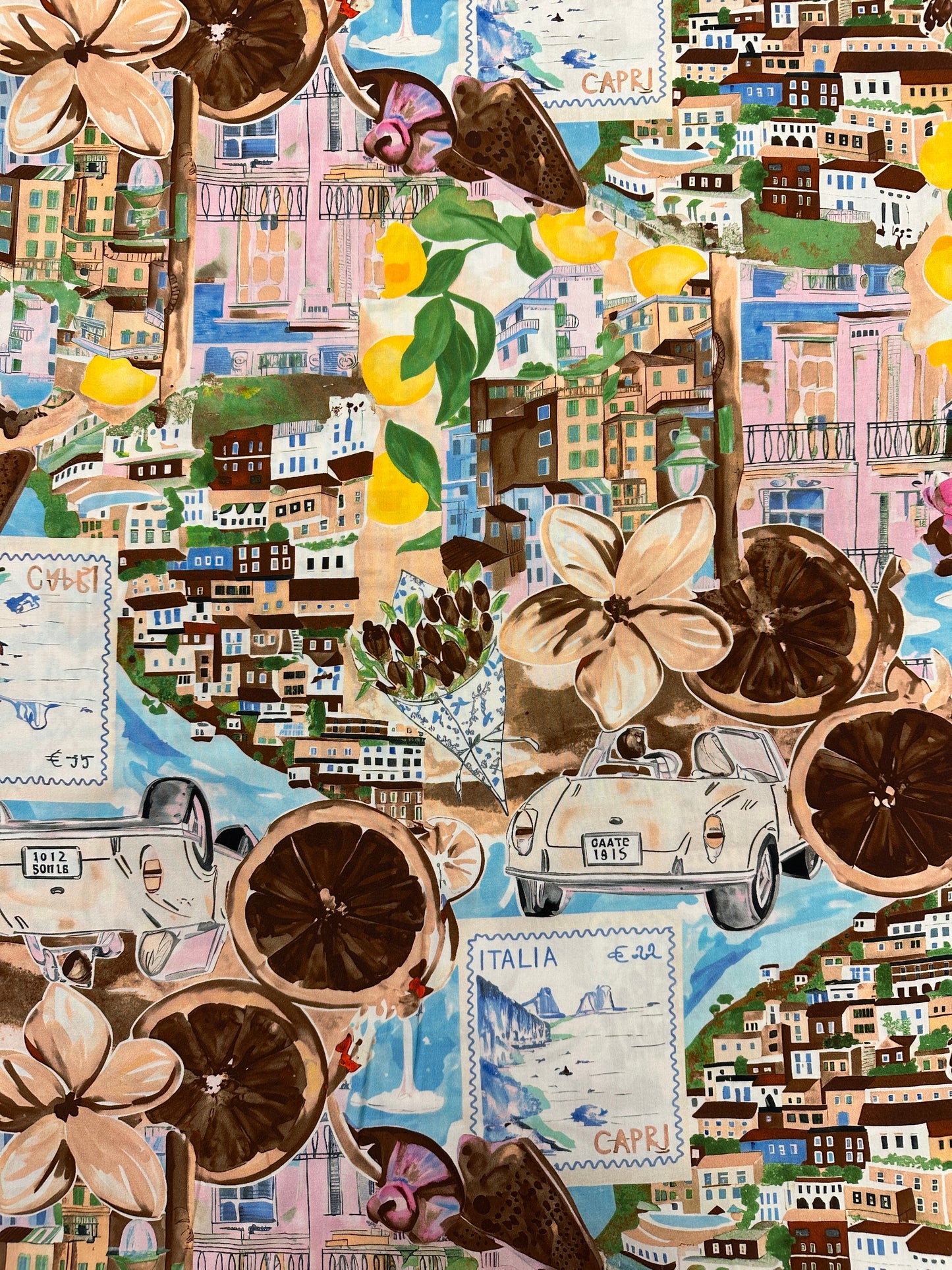 Capri, turkoosi, viskoosi.