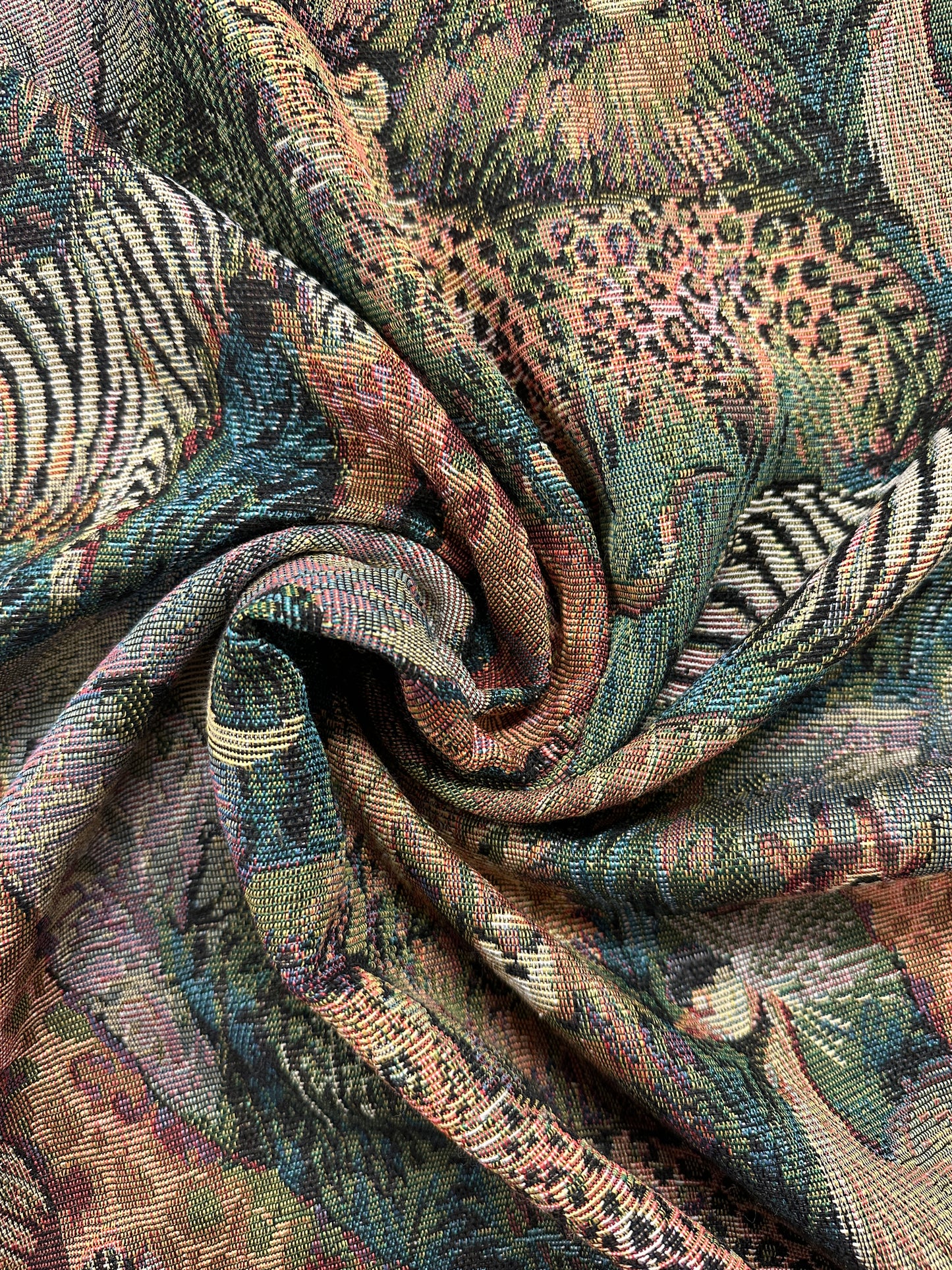 Safarin eläimet, gobeliini.