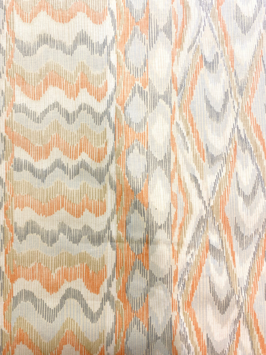 Ikat, oranssi, Englanti, vettähylkivä puuvillakangas