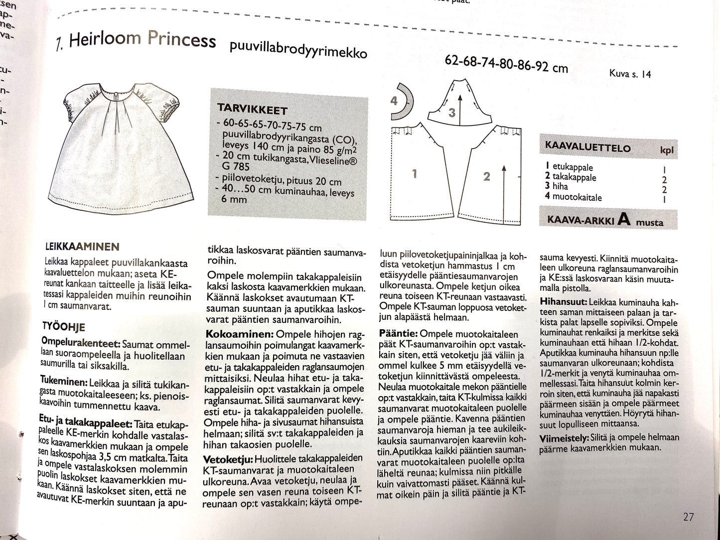 Heirloom princess -ompelupaketti, 4 väriä!